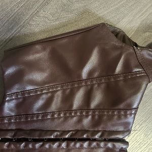 Princess Polly brown faux leather corset top Size 2